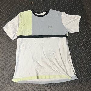 Nike White and Gray Short Sleeve Tee